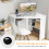 Costway Home Office Computer Desk Corner Table Triangular Makeup Vanity Desk 7