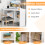 Costway Home Office Computer Desk Corner Table Triangular Makeup Vanity Desk 9