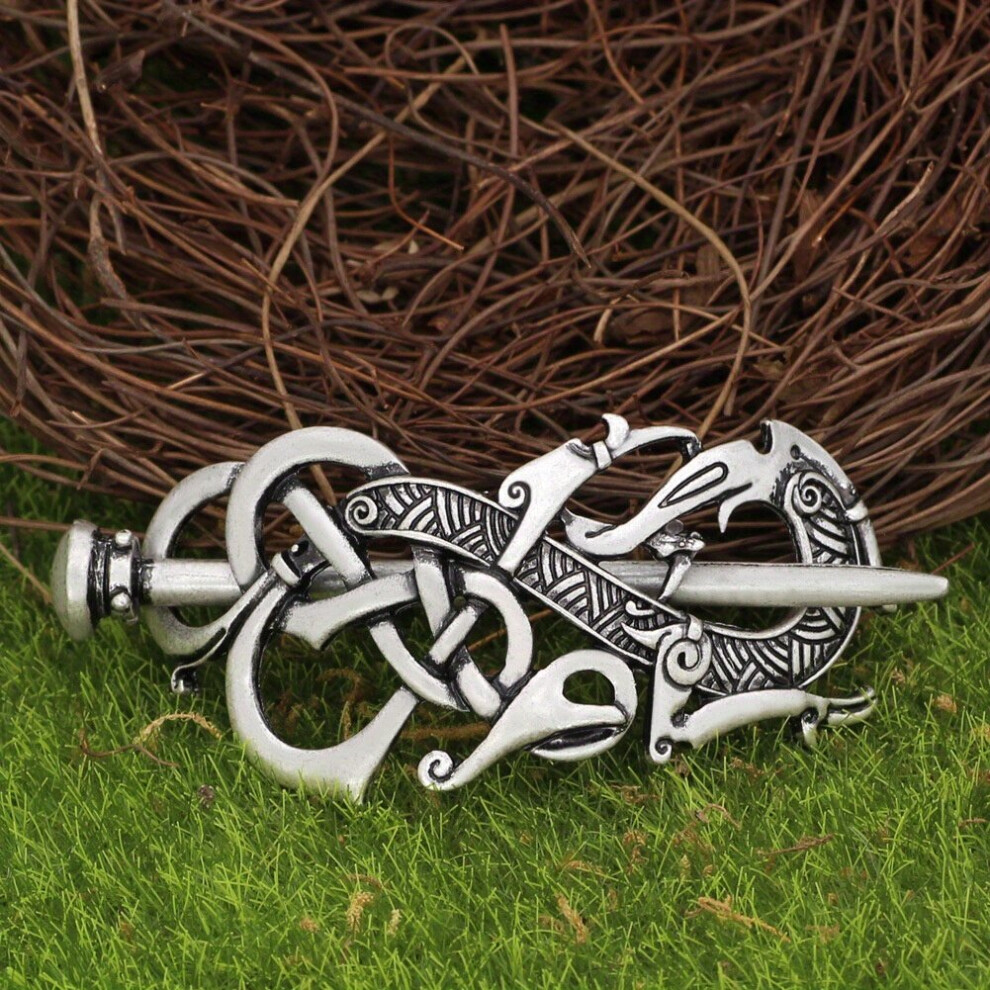 1pc Viking Hair Clips Celtic Knot Hair Pins Vintage Hair Sticks Irish Hair Accessories For Long Hair-image-OPC-PC2HRVX-NEW