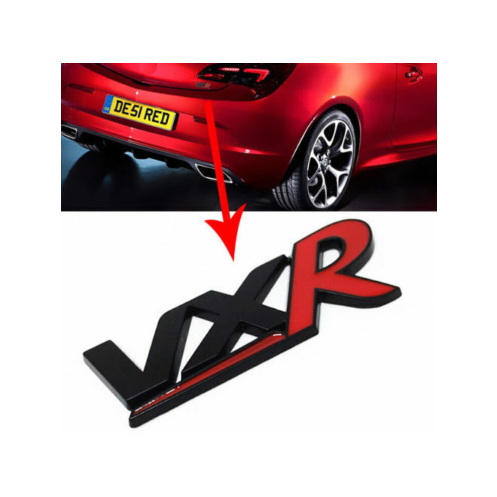 Newjass Metal Vxr Emblem Black & Red For Vauxhall Opel Adam Astra Corsa Insig