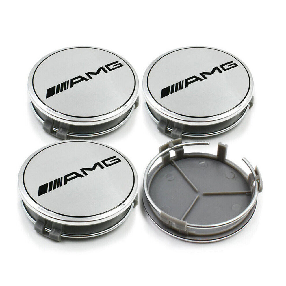 4Pcs For Mercedes Benz 75Mm Amg Hub Center Cap Silver 5701510951701
