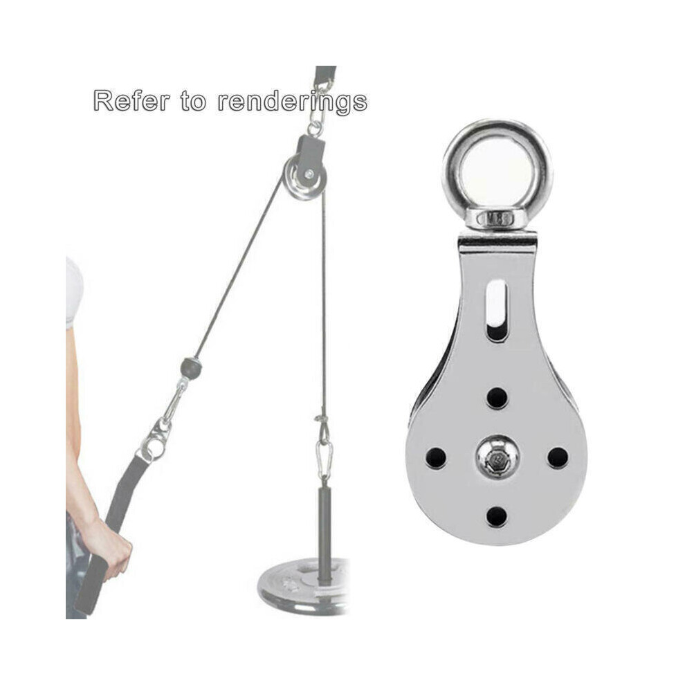 Lifting Rope Pulley Swivel Hanging Wire Towing Wheel Single Wheel Heavy Duty 970447367724