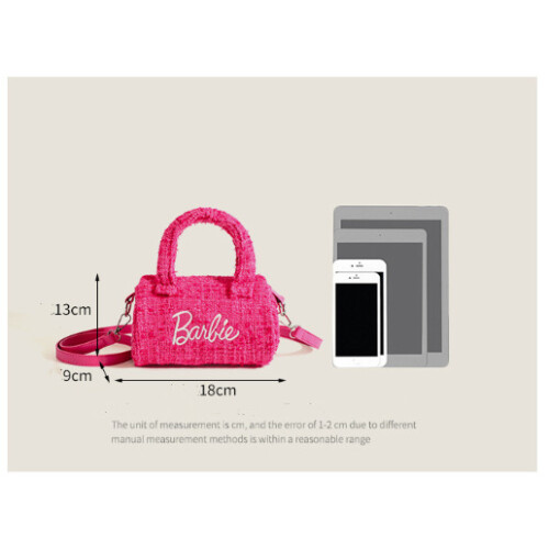 Barbie Handbags Female Trendy Niche Pillow Bag Crossbody Bag Cylindrical Handbag Crossbody Bag 1