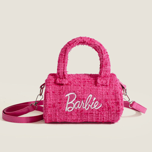 Barbie Handbags Female Trendy Niche Pillow Bag Crossbody Bag Cylindrical Handbag Crossbody Bag