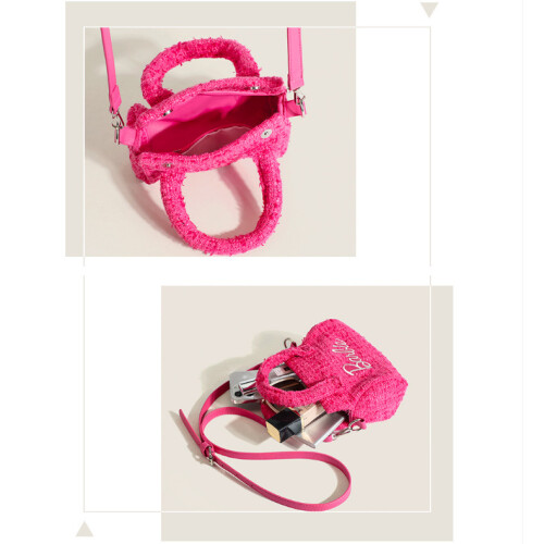 Barbie Handbags Female Trendy Niche Pillow Bag Crossbody Bag Cylindrical Handbag Crossbody Bag 2