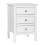 White 3 Drawers Bedside Table Night Stand Bedroom Storage Cabinet 7