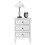 White 3 Drawers Bedside Table Night Stand Bedroom Storage Cabinet 6