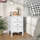 White 3 Drawers Bedside Table Night Stand Bedroom Storage Cabinet 4