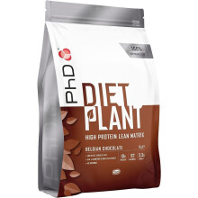 PhD Nutrition Diet Plant, High Protein Lean Matrix, Vegan Diet Protein Powder, Belgian Chocolate, 18 g of Plant Protein, 40 Servings Per 1 kg Bag