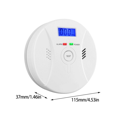 Carbon Monoxide Smoke Alarm CO2 Sensor Gas Home Detector Poisoning LCD Indicator 1