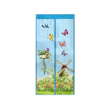 (  Blue,   100*210cm) Magic Curtain Door Mesh Magnetic Fastening Mosquito Fly Bug Insect Net Screen