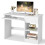 Costway Modern Computer Desk Table w/ Keyboard Tray Drawer Shelves Workstation 1