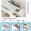 Costway Modern Computer Desk Table w/ Keyboard Tray Drawer Shelves Workstation 6