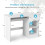 Costway Modern Computer Desk Table w/ Keyboard Tray Drawer Shelves Workstation 2