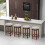 Casart Set of 2 Counter Height Stool Swivel Backless Bar Stool Padded Stool 4