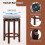 Casart Set of 2 Counter Height Stool Swivel Backless Bar Stool Padded Stool 9