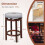 Casart Set of 2 Counter Height Stool Swivel Backless Bar Stool Padded Stool 2