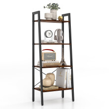 4-Tier Bookshelf Industrial Home Display Shelf Plant Flower Stand