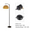 Living And Home Traditional Woven Rattan Floor Lamp 5