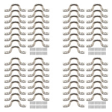 60Pcs Stainless Steel Plate Eye Plates Ceiling Hook Kayak Eye Plate Kayak Pad for Kayak Canoe, Kayak Canoe Rigging