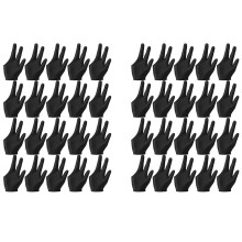 40Pcs Breathable Billiard Gloves Snooker Left Gloves 3 Cue Gloves for Women Men Billiard Accessories