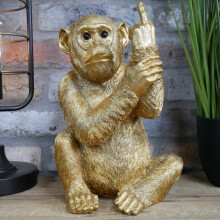 Cheeky Monkey Ornament Resin Figurine Maximalist Greeting Home Decor