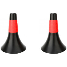 2X Football Training Cone Soccer Barrier Basketball Training Logo Barrel Outdoor Football Basketball Cones Black and Red