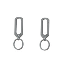 2X Titanium Buckle Keychain Titanium Alloy Simplicity Buckles Camping Accessories Outdoor Pocket Tool