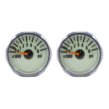 2X New Scuba Diving Bottle Pressure Gauge 1 Inch Face 350 BAR/5000 PSI 7/16Inch-20UNF Threads