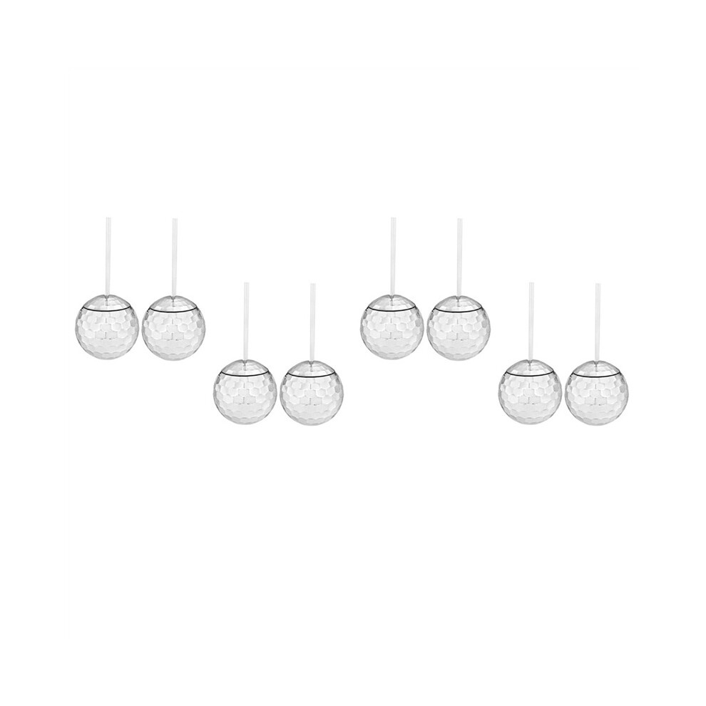 8 Disco Ball Cup Glitter Flash Ball Cocktail Cup Tea Bottle Party Supplies Unique for Party Drinking Beverage C