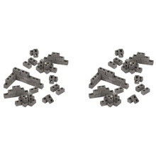 120 Packs Cinder Blocks 1/12 Scale Mini Bricks Concrete Miniature Bricks Tiny Landscaping Accessories