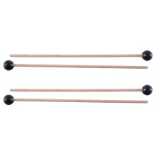 4Pcs Soft Rubber Head Sticks Wood Handle Bell Mallets for Glockenspiel Xylophone Bell Music Instruments Parts Black