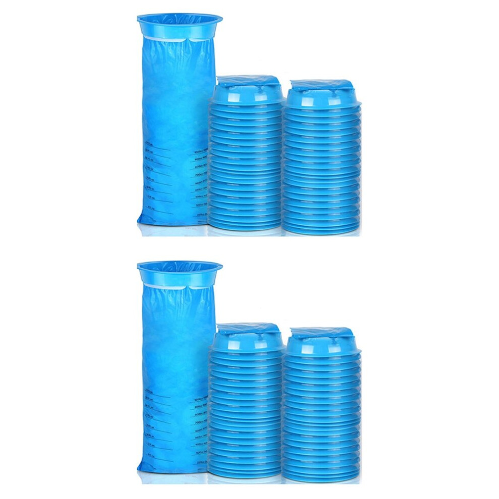 Tlily Blue 90Pcs 1000Ml Vomit Bags Motion Sickness Bags Emesis Bags Disposable Rod Bags For Car Bag Travel