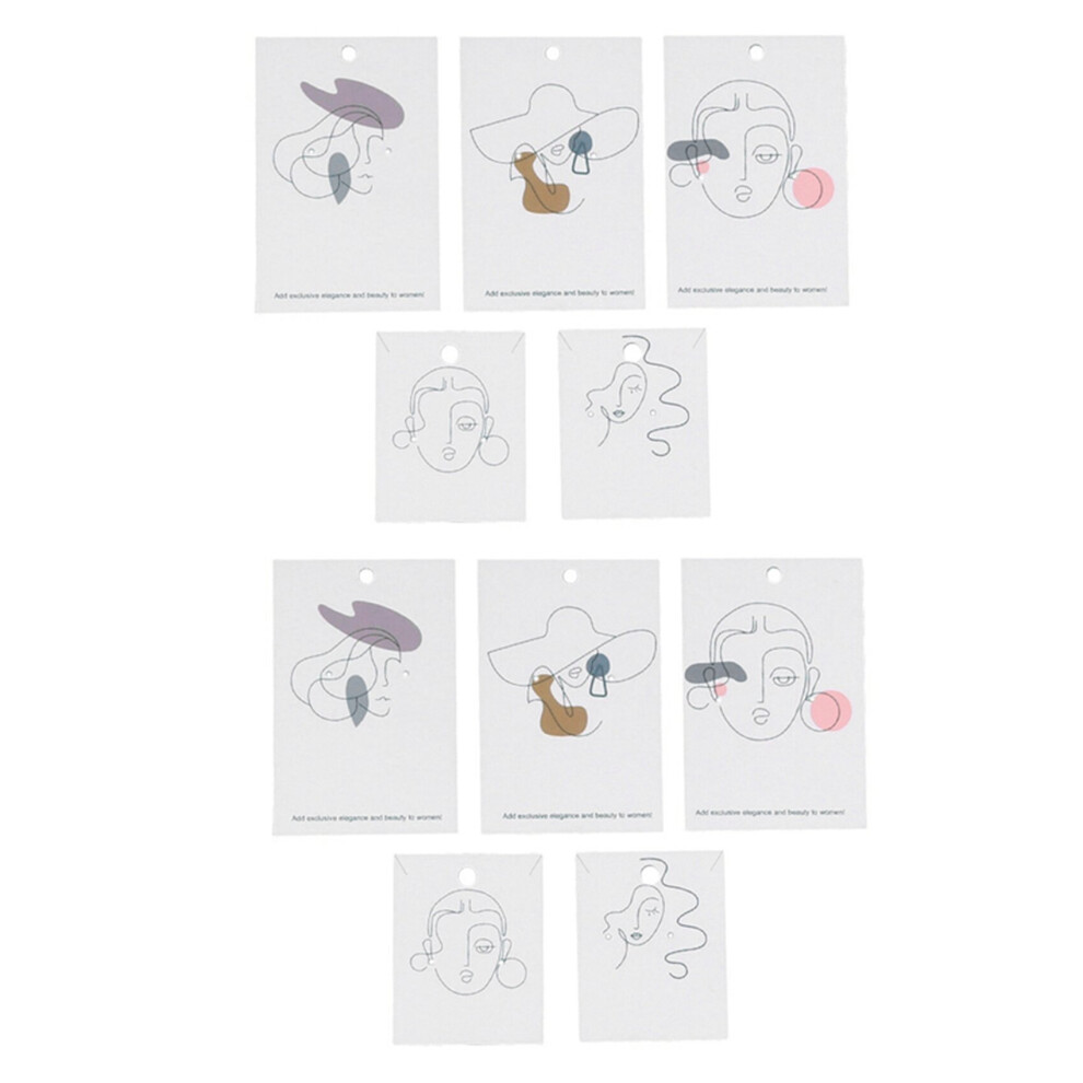 200 stuks elegante oorbellen display kaarten voor dames, kettingen, sieraden verpakkingspapier, kaarthouders (gemengd)