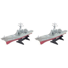 2X Guided Missile Ship Model Static Toys with Display Stand Warship Model DIY Educational Toys Children Gift