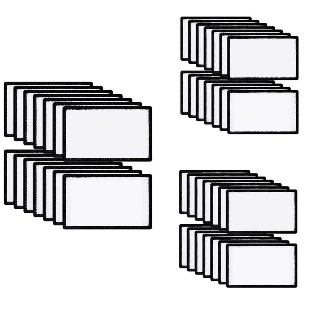 Tlily 42 Pcs Sublimation Patches Blank Fabric Ironing Rectangular Blank Patches Fabric Repair Patches For Clothes, Hats