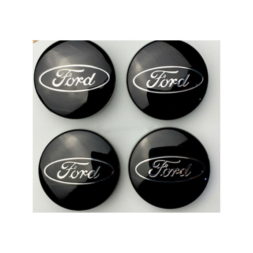 4pcs Black Ford Wheel Center Cap Hub Badge 54mm