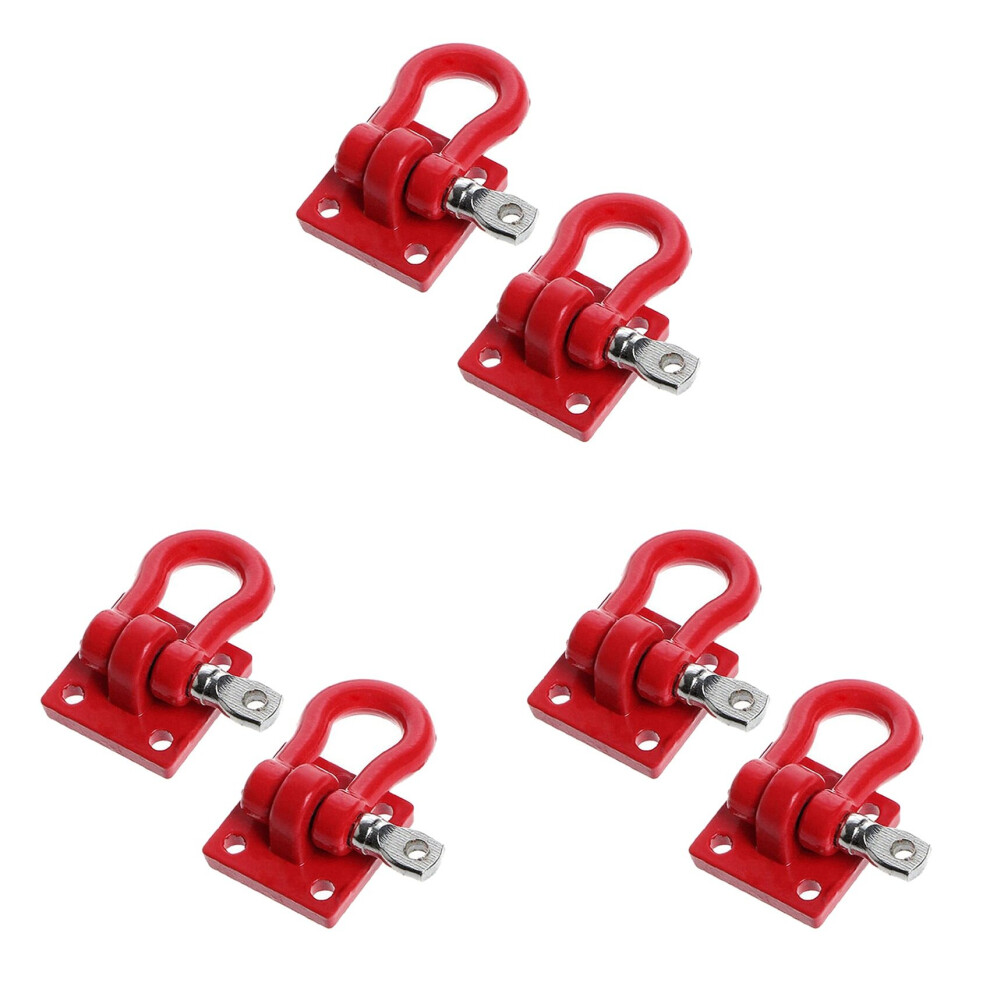Photos - Parts for Drones & RC models 6X Metal Climbing Trailer Tow Hook Hooks Buckle, Winch Shackles Accessory for 1/10 Scale RC Crawler Truck D90 SCX10 Red