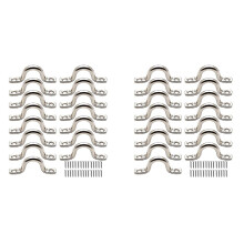 30Pcs Stainless Steel Plate Eye Plates Ceiling Hook Kayak Eye Plate Kayak Pad for Kayak Canoe, Kayak Canoe Rigging
