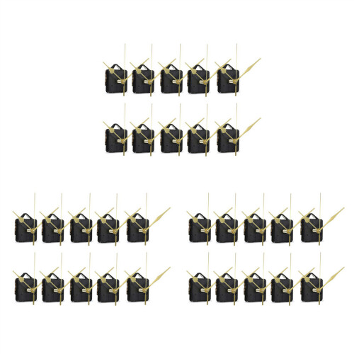 30Pcs DIY Silent Movement Spindle Hands Wall Quartz Clock Movement Mechanism Repair Tools Part Clock Kit