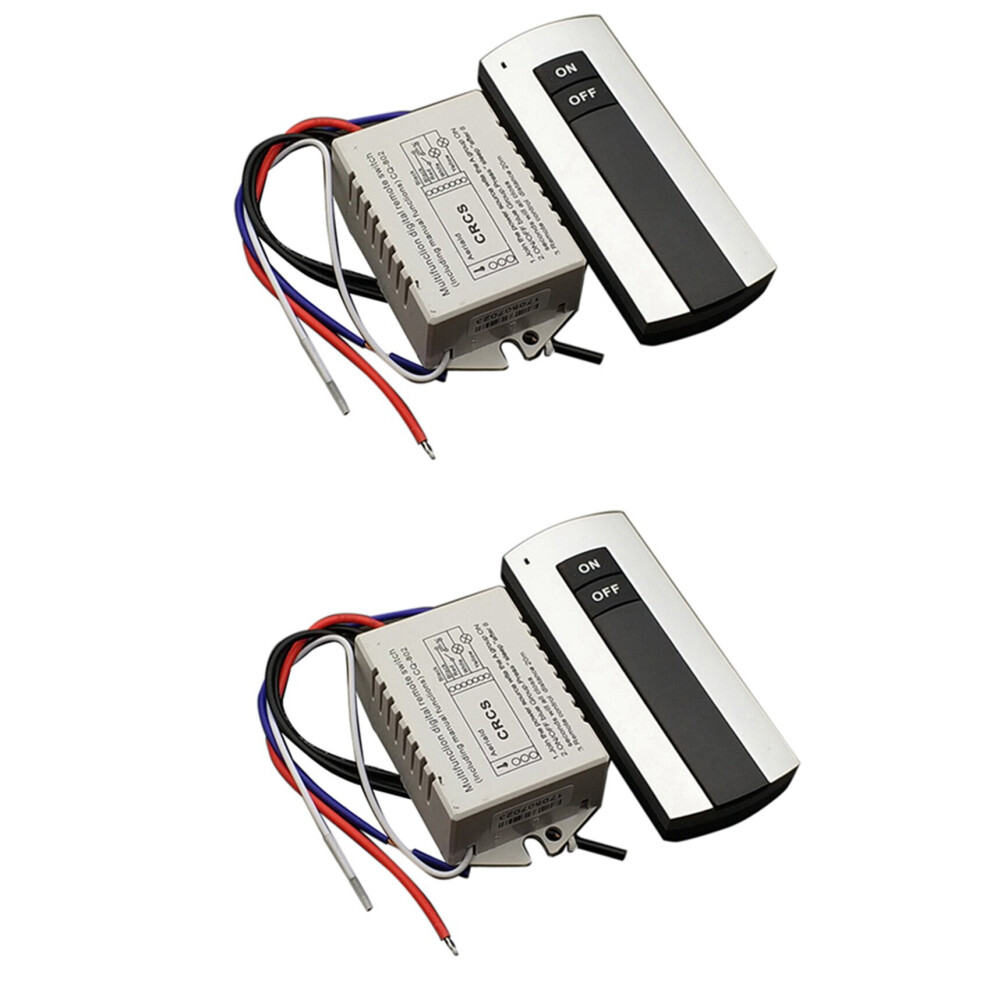 2X ON/OFF 220V Wireless Remote Control Switch Digital Remote Control Switch for Lamp & Light HT035