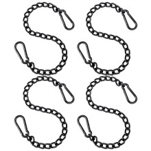 4X Steel Hanging Chair Chain with 2 Carabiners, Heavy Duty Porch Swing Hammock Chain Kit,for Hammock Swings(66cm)
