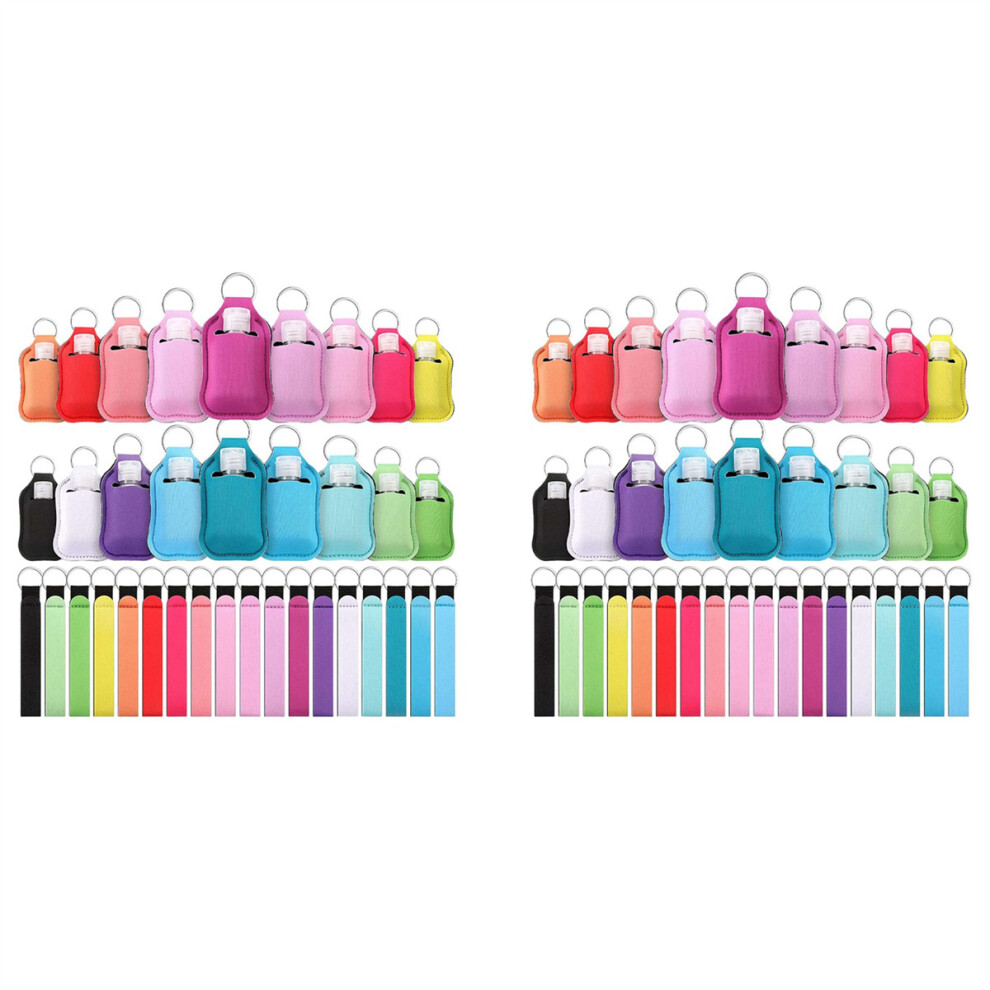 108 Pieces with Keychain Holder Set Include Container, Wristlet Keychain Holder
