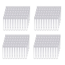 400Pcs Clear Plastic Test Tubes mit weißen Schraube Probe Container Flaschen Push 12X75mm