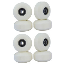 Skateboard Wheels with Bearings 52X30mm Street PU Wheels Skateboard Parts Cruiser Longboard Wheels ( 8) White