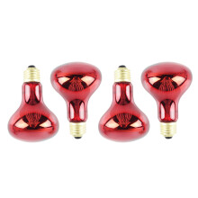 100W 4Pack Infrared Heat Lamp Bulb Red Light Heat Bulbs for Pet Lizards Bearded Snakes 220V