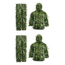 2X Sticky Flower Leaves Camouflage Suit Hunting Suit Woodland Camouflage Universal Camo Set (B)
