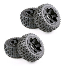 4X Tyres and Wheel Hub Set for 1/5 Km Baja 5B Rc Car Parts- Rear 170X80