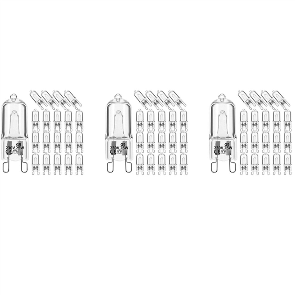 60Pcs G9 Halogen Light Bulbs,25W Clear Halogen Dimmable,Warm White 2800K for Chandeliers,Pendants,Landscape Lights-image-OPC-PC2N88C-NEW