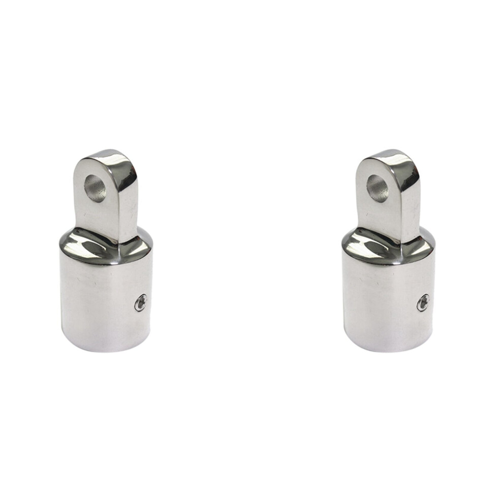 Tlily 2X Single Screw 20Mm Eye End Cap Bimini Top Hardware Marine Boat Yacht External Eye End Canopy Tube End